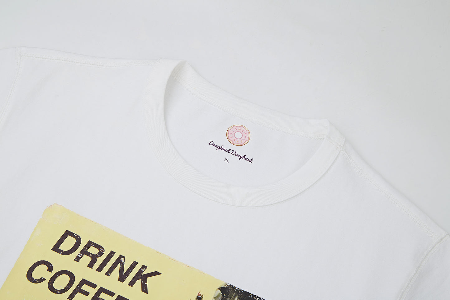 Drink Coffee Do Stupid Things Faster with More Energy - Printed White Cotton T-shirt
