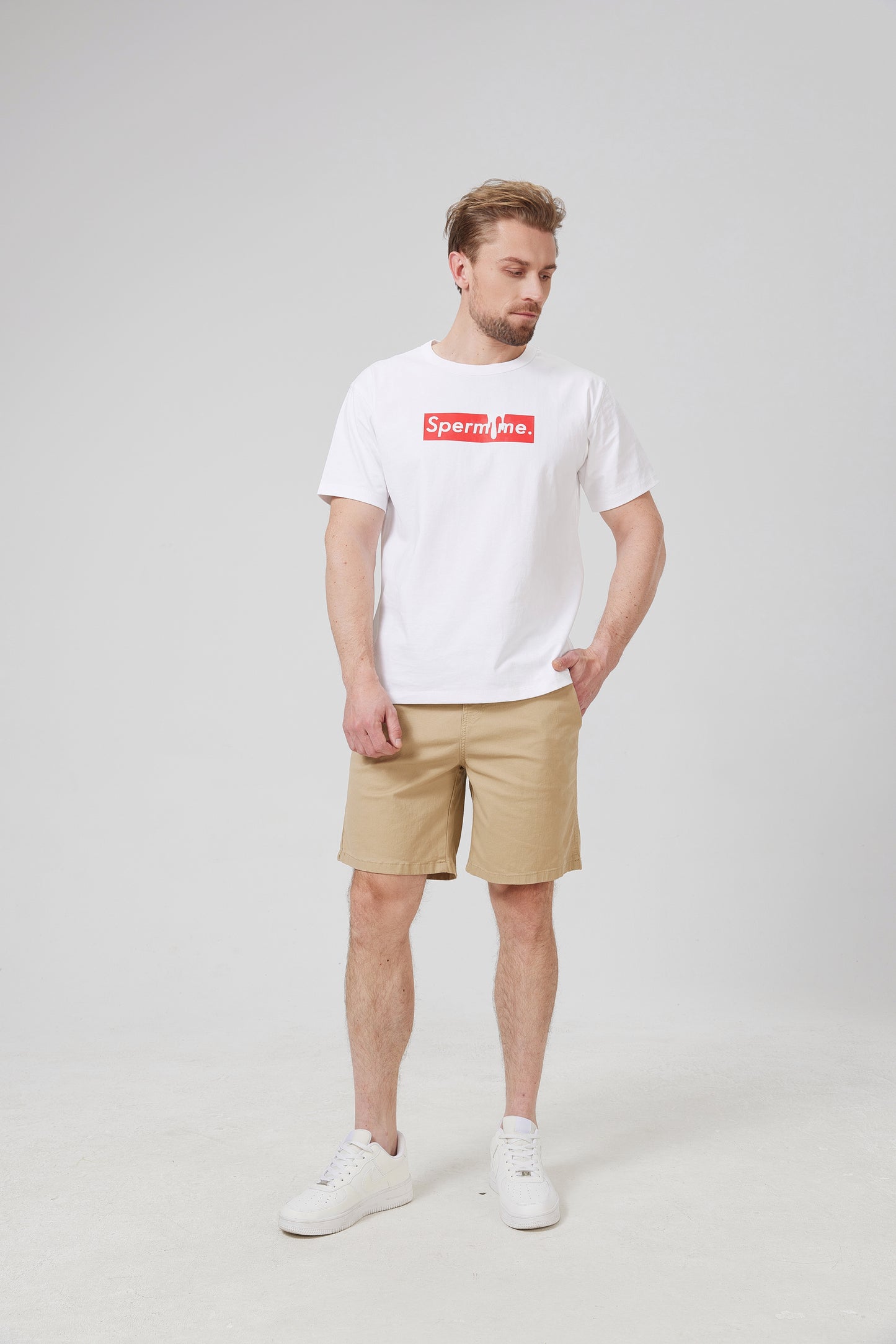Sperm Me - Printed White Cotton T-shirt