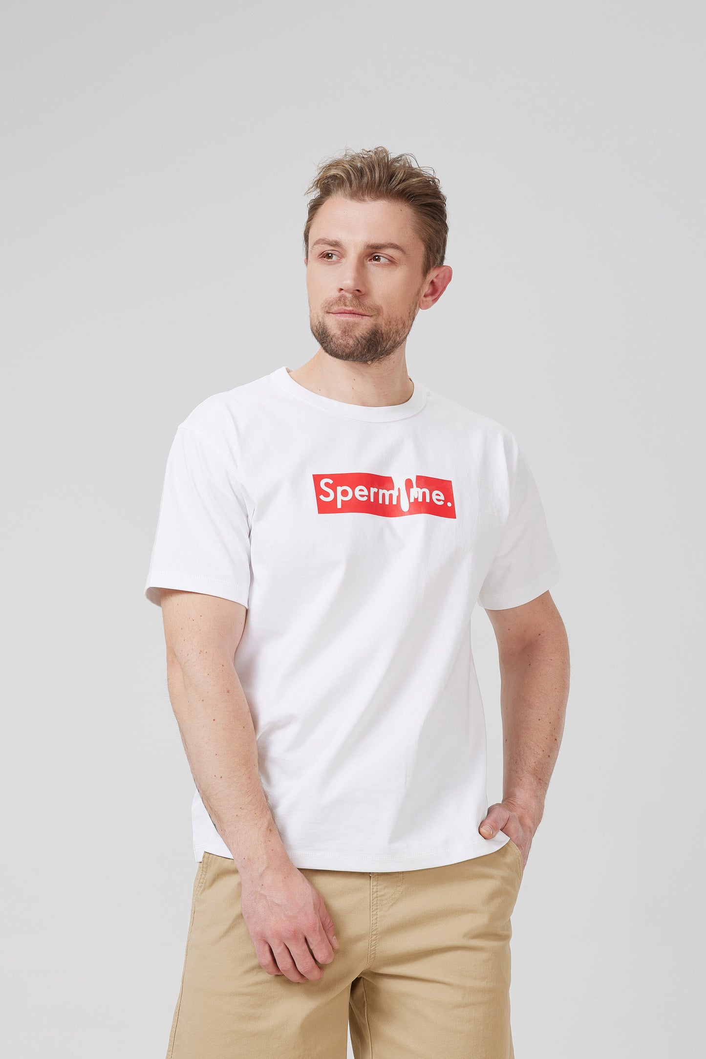 Sperm Me - Printed White Cotton T-shirt
