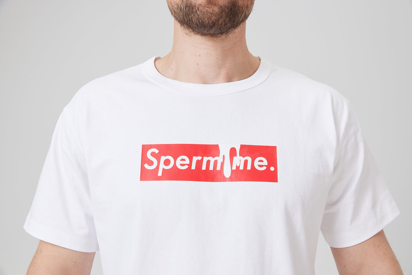 Sperm Me - Printed White Cotton T-shirt
