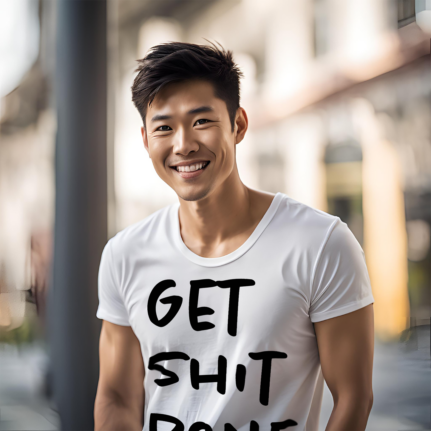 Get Shit Done - Short Sleeve Printed Cotton T-shirt (Available in White and Black)