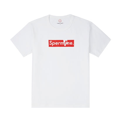 Sperm Me - Printed White Cotton T-shirt