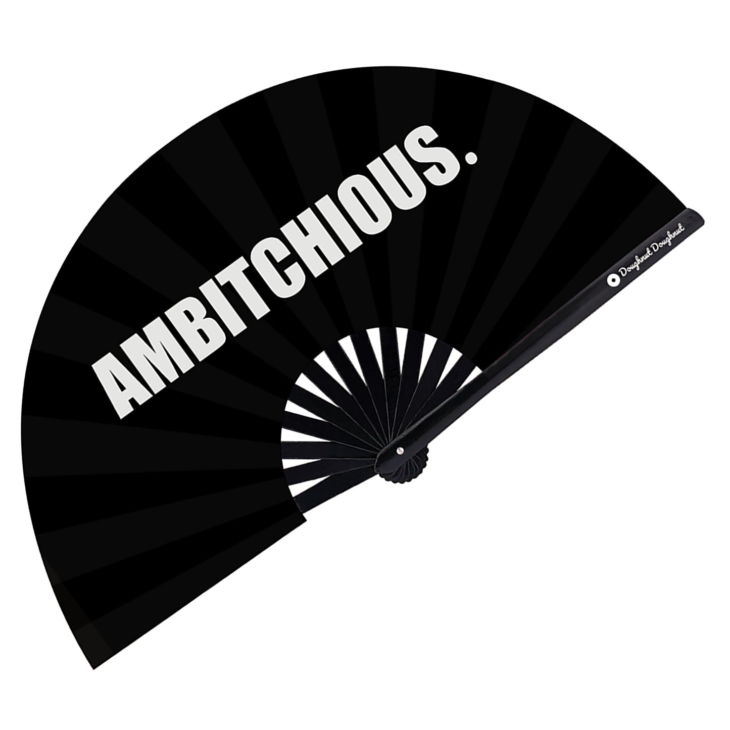 AMBITCHIOUS Rave Bamboo Folding Hand Fan / Clack Fan - Large