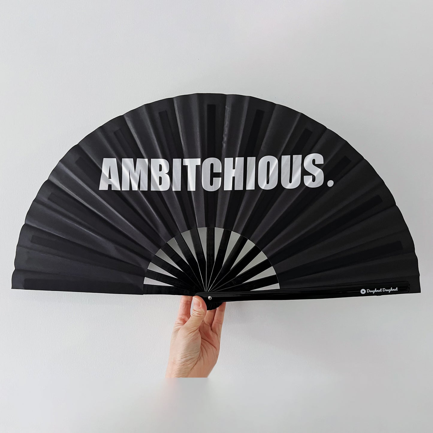 AMBITCHIOUS Rave Bamboo Folding Hand Fan / Clack Fan - Large