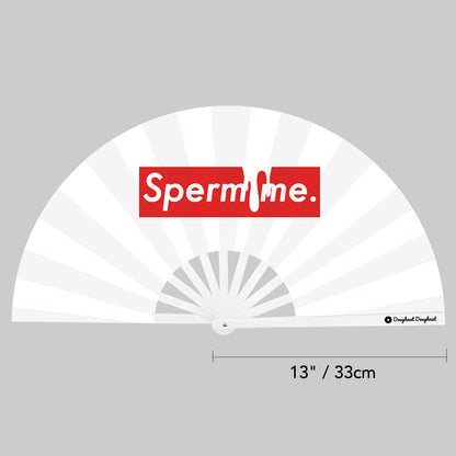 Sperm Me Rave Plastic Folding Hand Fan / Clack Fan - Large